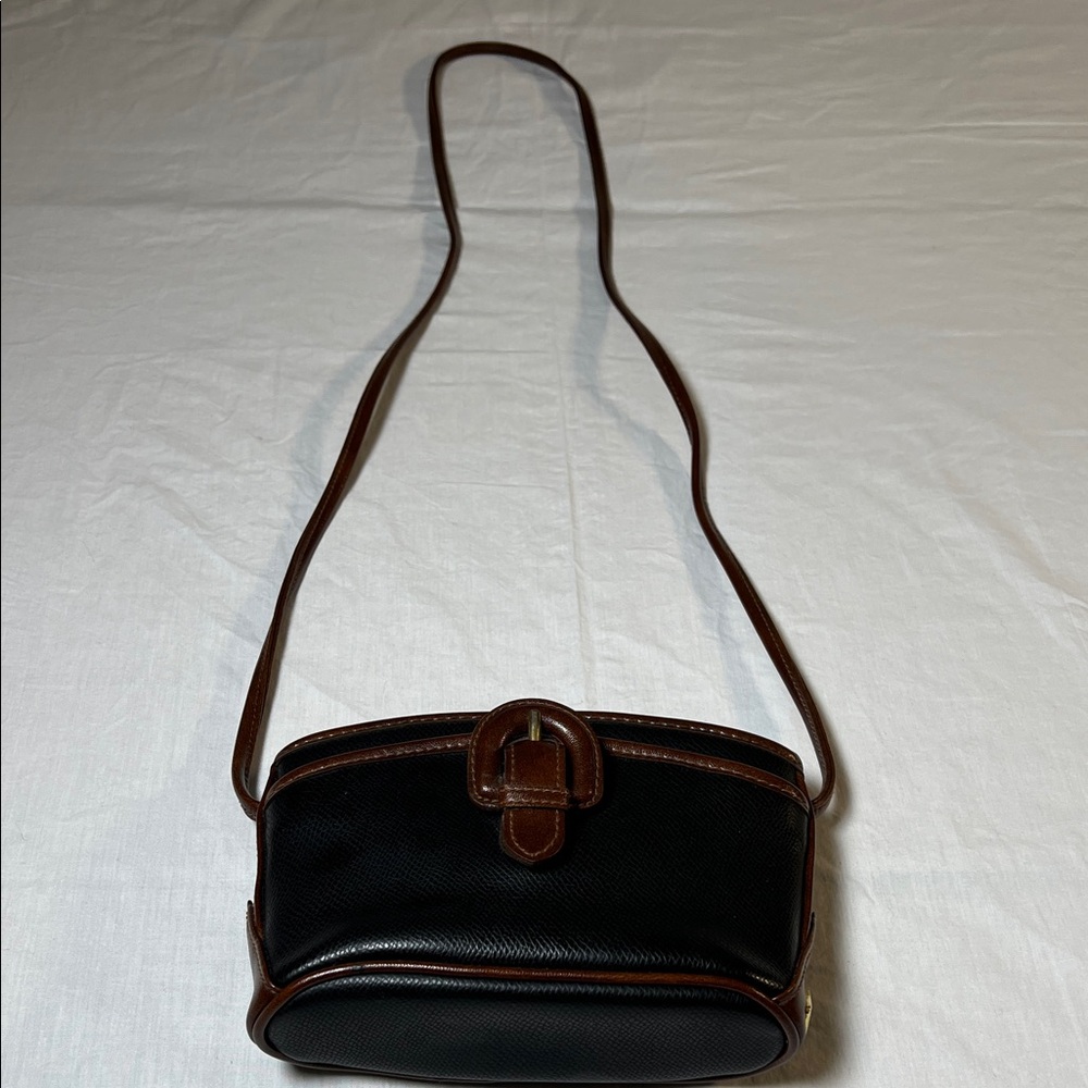 Liz Claiborne Black and Brown Zippered Bag with side pocket - Picture 7 of 10